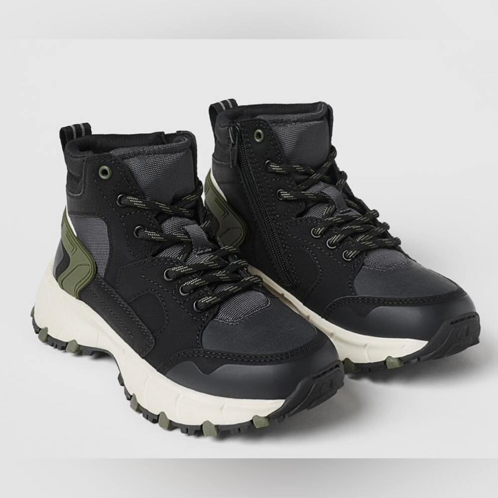 ZARA kids explorer high top sneakers